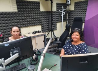 Bodó Mária és Tatai Erika a Kossuth Rádió stúdiójában