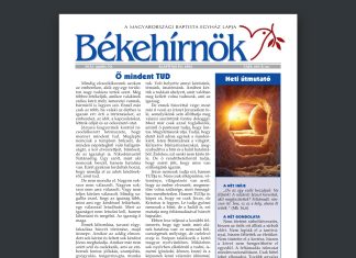 Békehírnök CXIX. évf. 8. sz. – 2025. április 20.