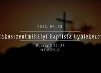 2025.07.20 – igehirdetés – Seres Győző – Bp. Rákosszentmihály