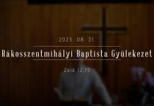 2025. 08. 31. – Igehirdetés – Seres Győző – Bp. Rákosszentmihály