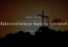 2025. 10. 05. – Igehirdetés – Seres Győző – Bp. Rákosszentmihály