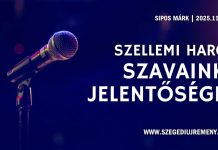 2025. 11. 02. – Szellemi harc: szavaink jelentősége – Sipos Márk – Szeged Új Remény