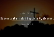 2026. 07. 26. – Igehirdetés – Seres Győző – Bp. Rákosszentmihály