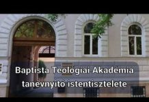 2026. 09. 13. Baptista Teológiai Akadémia tanévnyitó istentisztelete – Varga László Ottó – Budapest