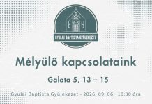 2026. 09. 06. – Mélyülő kapcsolataink – Papp József Barnabás – Gyula