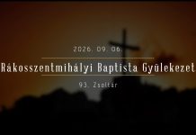 2026. 09. 06. – Igehirdetés – Seres Győző – Bp. Rákosszentmihály