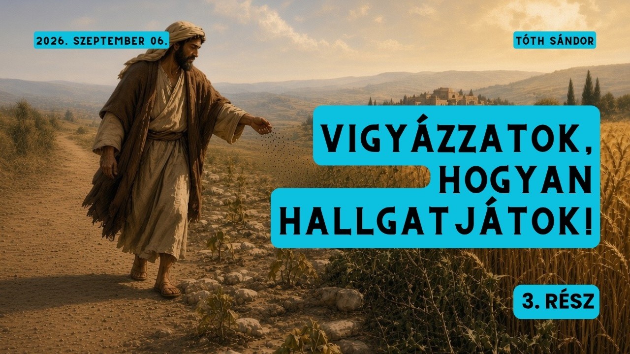 2026. 09. 06. – Tóth Sándor – Vigyázzatok, hogyan hallgatjátok! (3. rész) – Debrecen Új Remény
