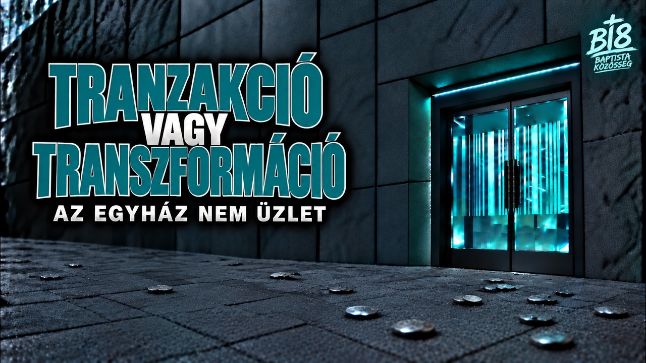 B18 – Istentisztelet – Tranzakció Vagy Transzformáció Az Egyház Nem Üzlet – Novák Zsolt I 2026.10.11. – Budapest