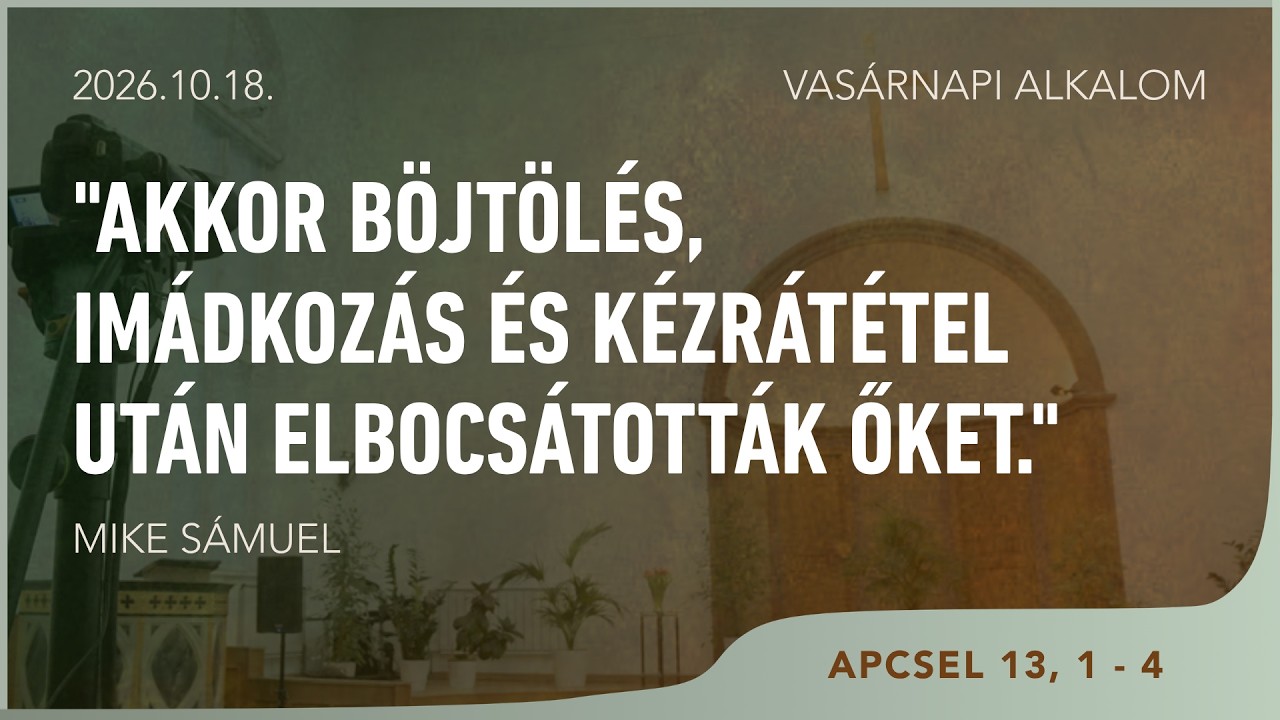 Presbiteri vezetés az Ószövetségben? – Mikes Balázs – 2026.10.25. – Bp. Wesselényi utca